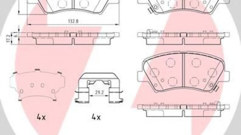 Set placute frana,frana disc HYUNDAI ELANTRA limuzina (MD, UD) (2010 - 2016) ZIMMERMANN 25692.180.2 piesa NOUA