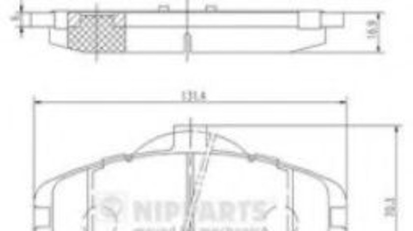 Set placute frana,frana disc HYUNDAI ELANTRA limuzina (XD) (2000 - 2006) NIPPARTS N3600544 piesa NOUA