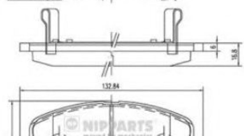 Set placute frana,frana disc HYUNDAI ELANTRA limuzina (MD, UD) (2010 - 2016) NIPPARTS N3600550 piesa NOUA