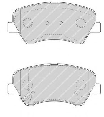 Set placute frana,frana disc HYUNDAI ELANTRA limuzina (MD, UD) (2010 - 2016) FERODO FDB4613 piesa NOUA