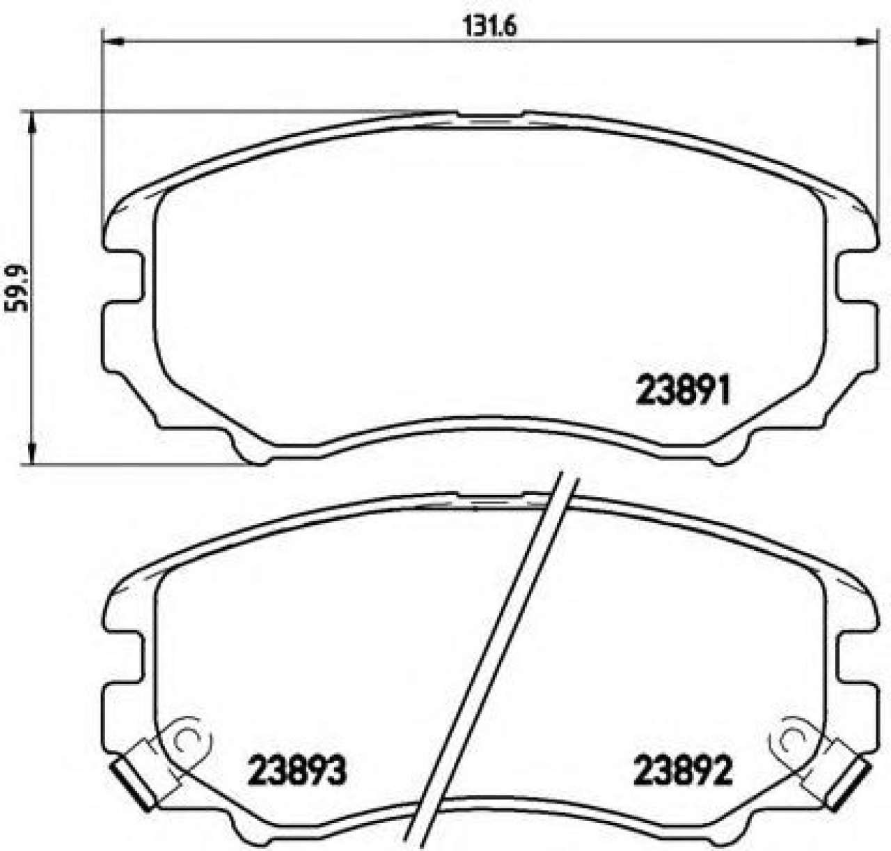 Set placute frana,frana disc HYUNDAI ELANTRA limuzina (HD) (2005 - 2011) BREMBO P 30 018 piesa NOUA
