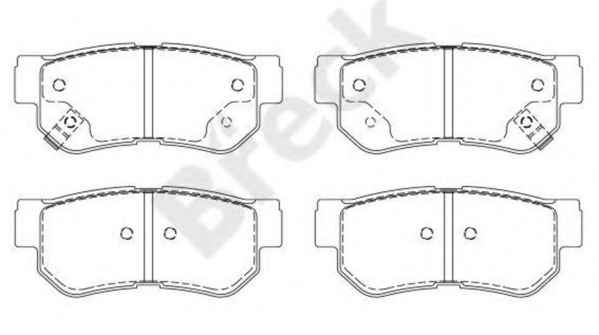 Set placute frana,frana disc HYUNDAI GETZ (TB) (2002 - 2010) Break 23543 00 704 10 piesa NOUA