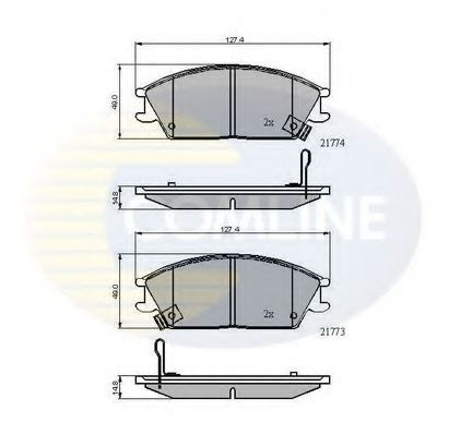 Set placute frana,frana disc HYUNDAI GETZ (TB) (2002 - 2010) COMLINE CBP3922 piesa NOUA