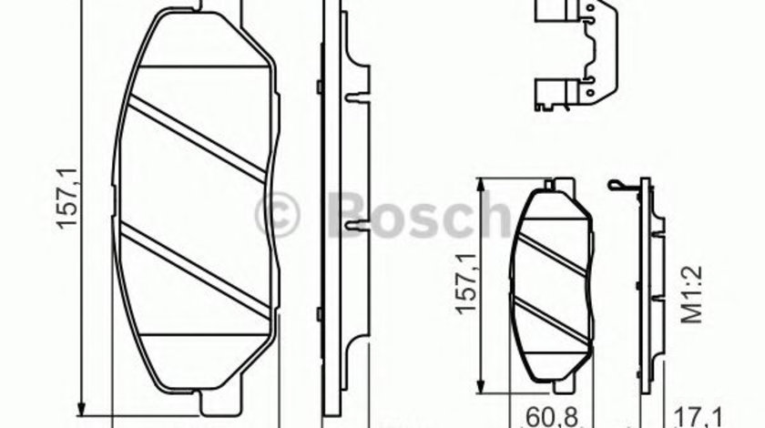 Set placute frana,frana disc HYUNDAI GRAND SANTA FE (2013 - 2016) BOSCH 0 986 494 631 piesa NOUA