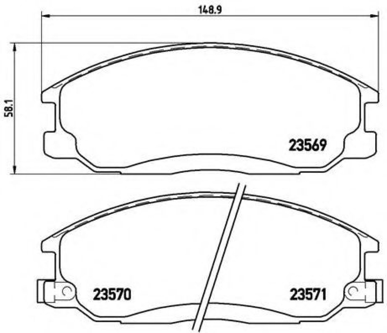 Set placute frana,frana disc HYUNDAI H-1 platou / sasiu (2000 - 2005) BREMBO P 30 013 piesa NOUA