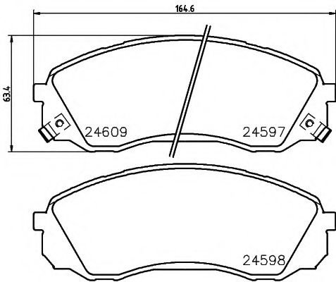 Set placute frana,frana disc HYUNDAI H-1 Starex (H300) caroserie (TQ) (2008 - 2016) TEXTAR 2459701 p...