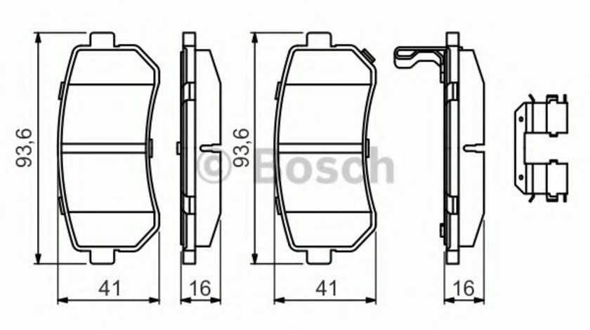 Set placute frana,frana disc HYUNDAI i20 (PB, PBT) (2008 - 2014) BOSCH 0 986 494 627 piesa NOUA