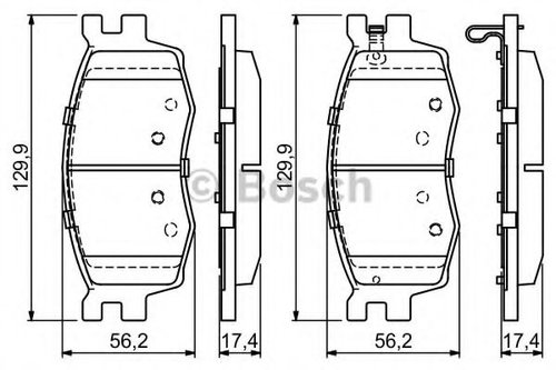 Set placute frana,frana disc HYUNDAI i20 (PB, PBT) (2008 - 2014) BOSCH 0 986 494 139 piesa NOUA
