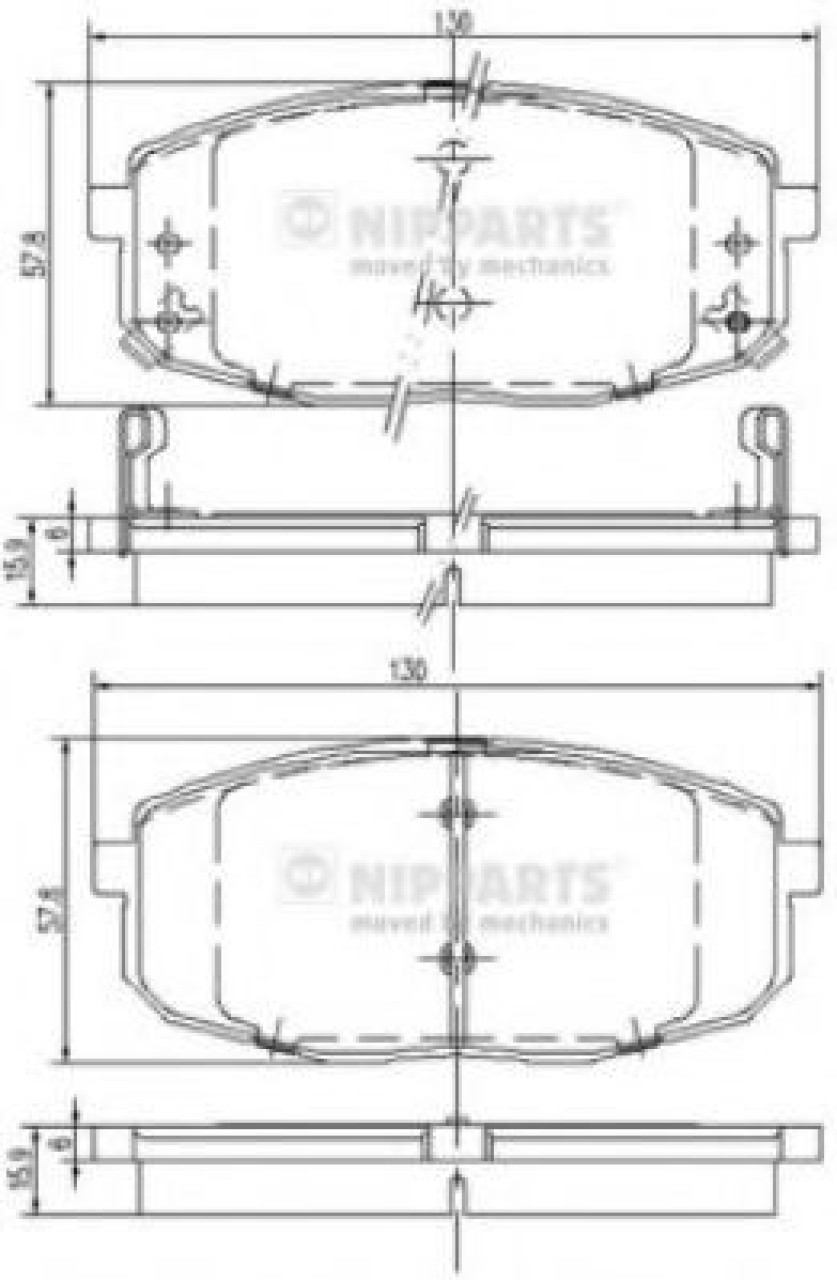 Set placute frana,frana disc HYUNDAI i30 Cupe (2013 - 2016) NIPPARTS J3600319 piesa NOUA
