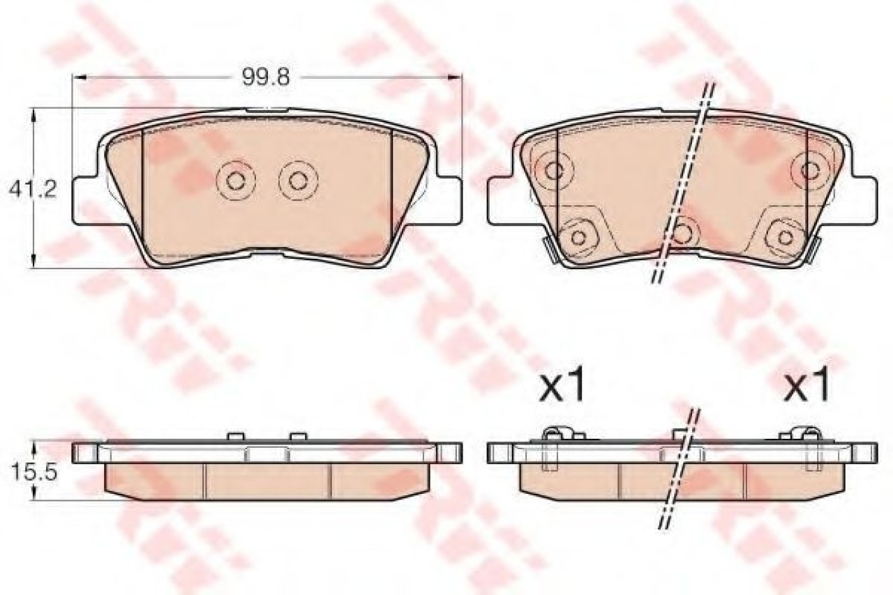 Set placute frana,frana disc HYUNDAI i30 Cupe (2013 - 2016) TRW GDB3537 piesa NOUA