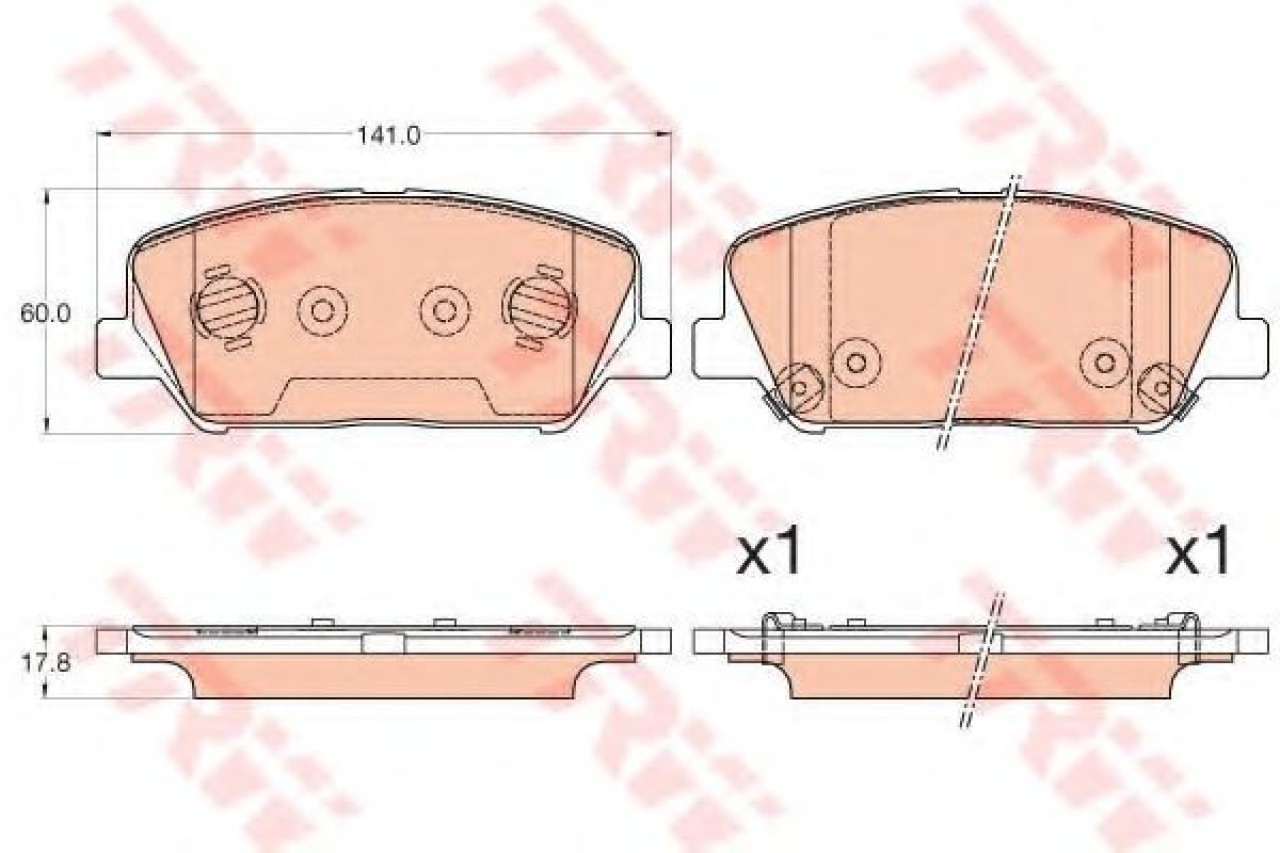 Set placute frana,frana disc HYUNDAI i30 CW (GD) (2012 - 2016) TRW GDB3582 piesa NOUA