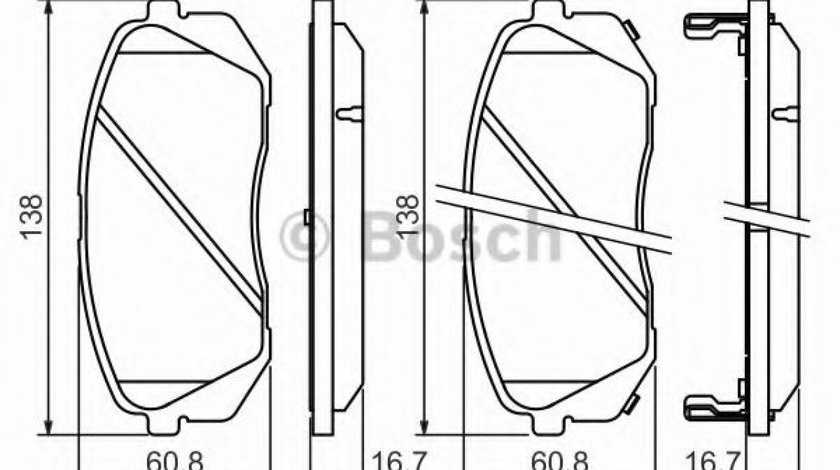 Set placute frana,frana disc HYUNDAI i40 (VF) (2012 - 2016) BOSCH 0 986 494 422 piesa NOUA