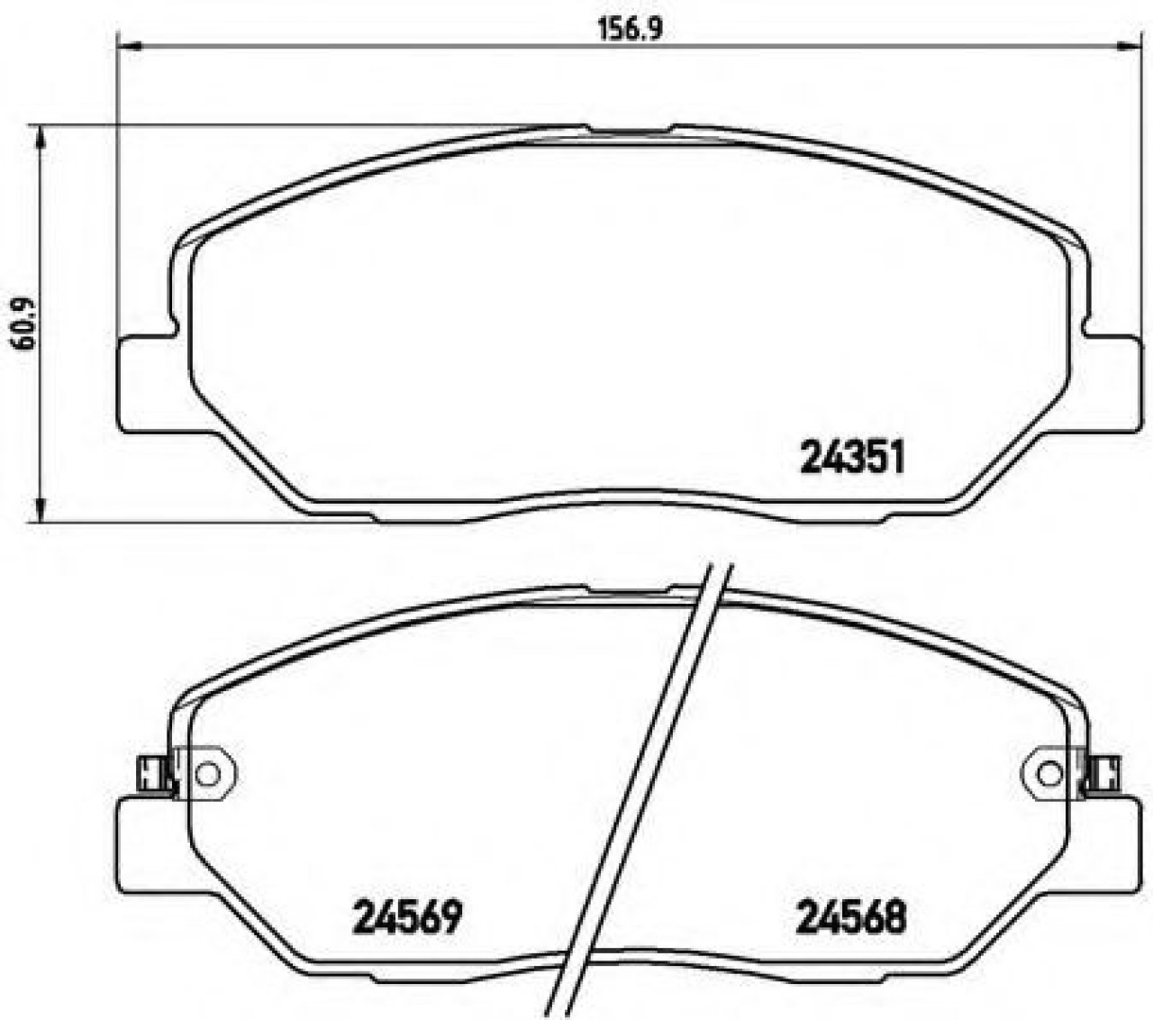 Set placute frana,frana disc HYUNDAI SANTA FE I (SM) (2000 - 2006) BREMBO P 30 036 piesa NOUA