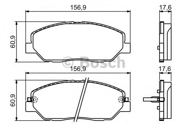 Set placute frana,frana disc HYUNDAI SANTA FE I (SM) (2000 - 2006) BOSCH 0 986 494 227 piesa NOUA