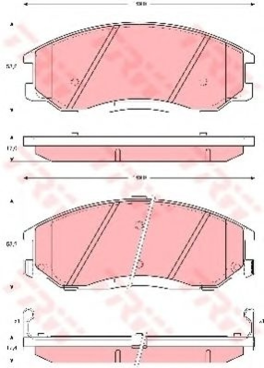 Set placute frana,frana disc HYUNDAI SANTA FE I (SM) (2000 - 2006) TRW GDB3244 piesa NOUA