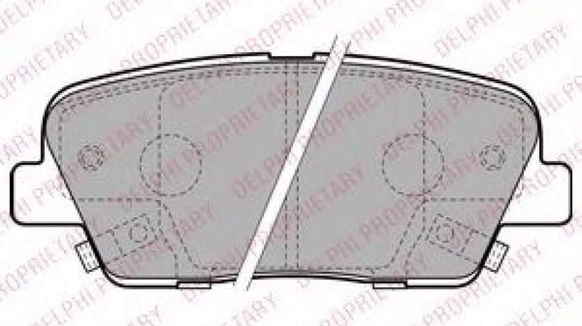 Set placute frana,frana disc HYUNDAI SANTA FE II (CM) (2005 - 2012) DELPHI LP2202 piesa NOUA