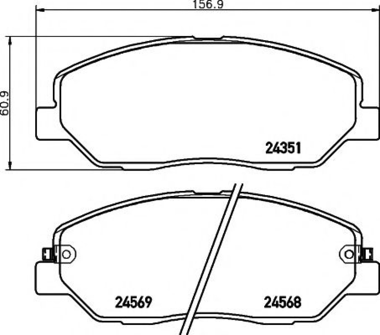 Set placute frana,frana disc HYUNDAI SANTA FE II (CM) (2005 - 2012) TEXTAR 2435101 piesa NOUA