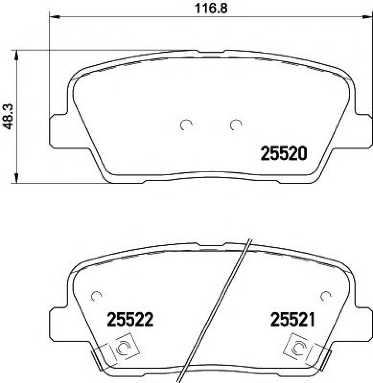 Set placute frana,frana disc HYUNDAI SANTA FE III (DM) (2012 - 2016) TEXTAR 2552001 piesa NOUA
