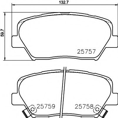 Set placute frana,frana disc HYUNDAI SANTA FE III (DM) (2012 - 2016) TEXTAR 2575701 piesa NOUA