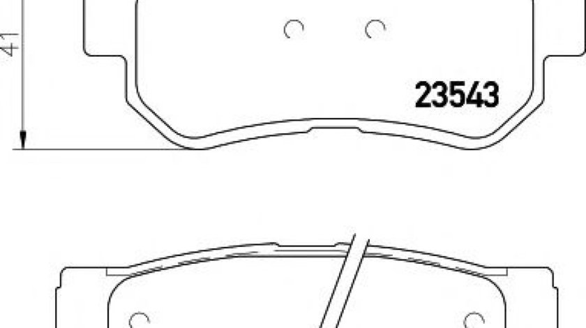 Set placute frana,frana disc HYUNDAI SONATA IV (EF) (1998 - 2005) TEXTAR 2354301 piesa NOUA