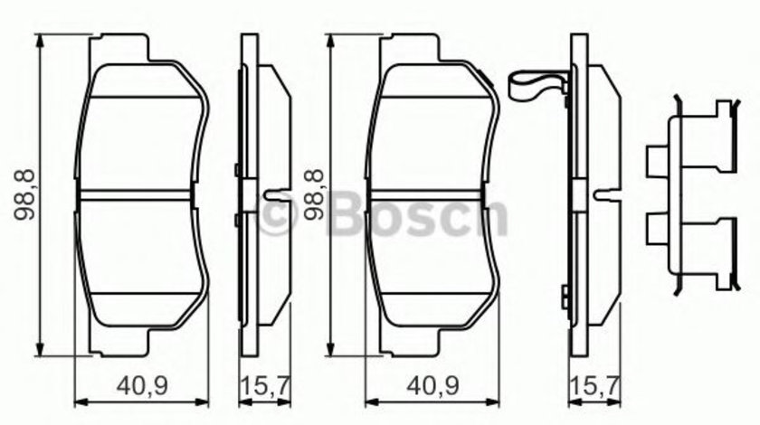 Set placute frana,frana disc HYUNDAI SONATA IV (EF) (1998 - 2005) BOSCH 0 986 494 635 piesa NOUA