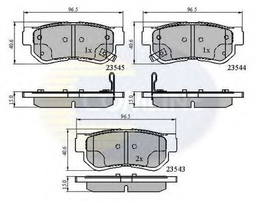 Set placute frana,frana disc HYUNDAI SONATA IV (EF) (1998 - 2005) COMLINE CBP3935 piesa NOUA