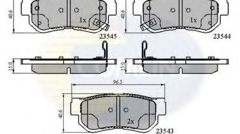 Set placute frana,frana disc HYUNDAI SONATA IV (EF) (1998 - 2005) COMLINE CBP3935 piesa NOUA