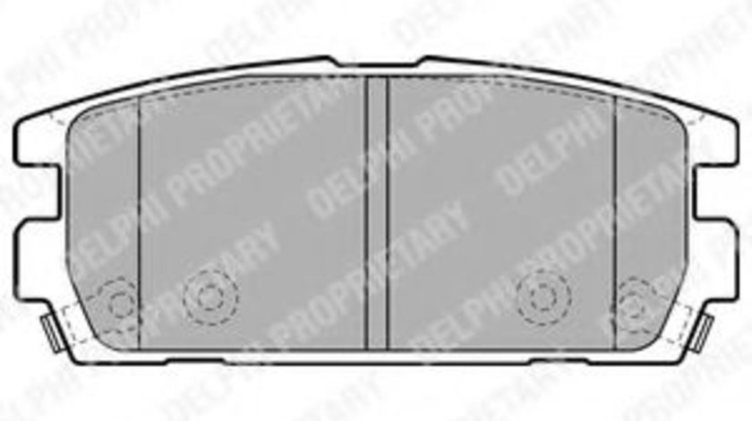 Set placute frana,frana disc HYUNDAI TERRACAN (HP) (2001 - 2006) DELPHI LP1930 piesa NOUA