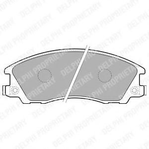 Set placute frana,frana disc HYUNDAI TERRACAN (HP) (2001 - 2006) DELPHI LP1853 piesa NOUA