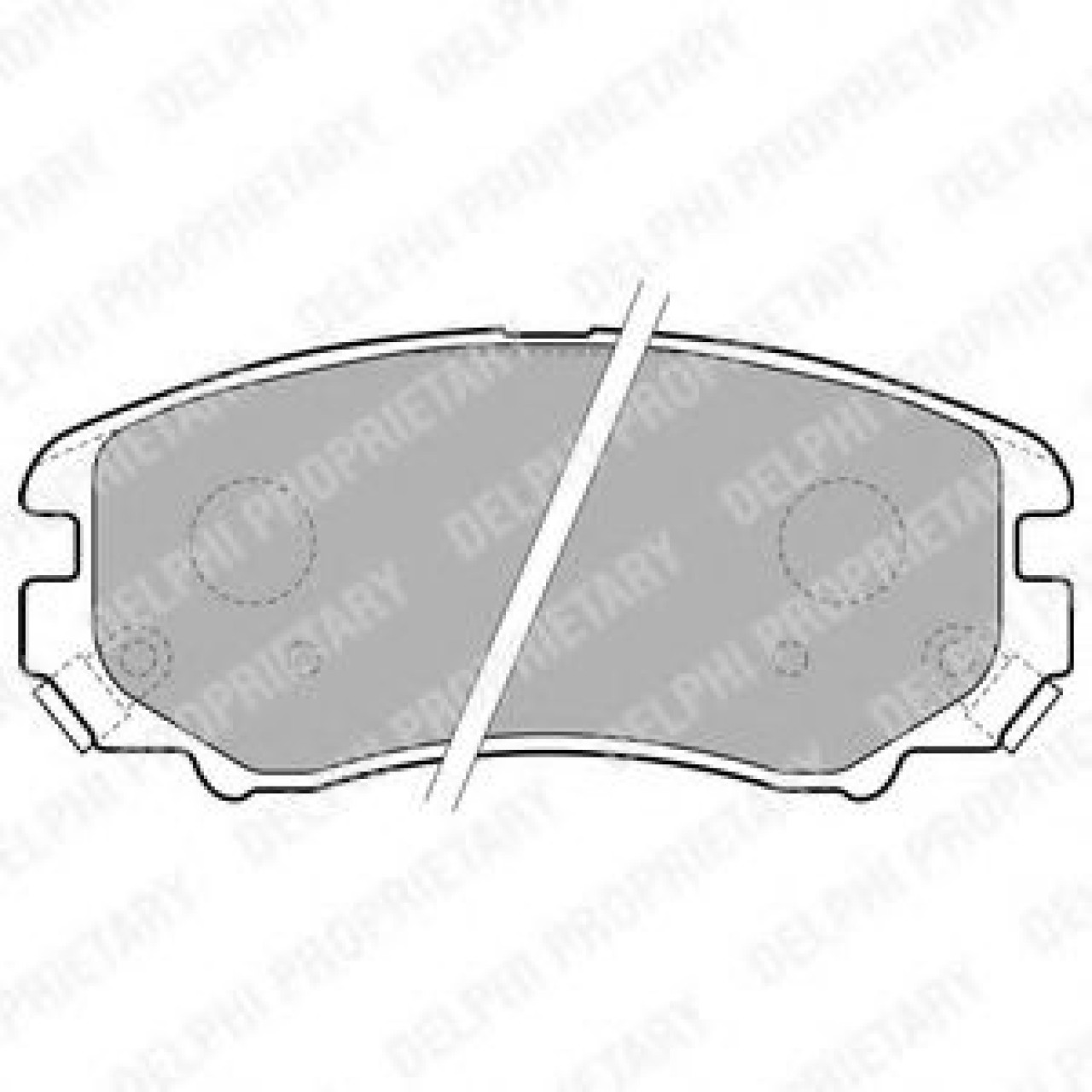 Set placute frana,frana disc HYUNDAI TUCSON (JM) (2004 - 2010) DELPHI LP1902 piesa NOUA