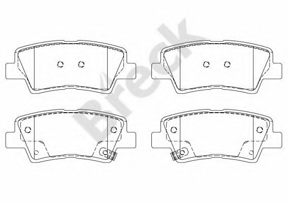 Set placute frana,frana disc HYUNDAI TUCSON (JM) (2004 - 2010) Break 24934 00 702 00 piesa NOUA