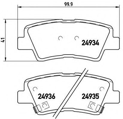 Set placute frana,frana disc HYUNDAI TUCSON (JM) (2004 - 2010) BREMBO P 30 047 piesa NOUA