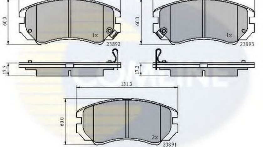 Set placute frana,frana disc HYUNDAI TUCSON (JM) (2004 - 2010) COMLINE CBP31196 piesa NOUA