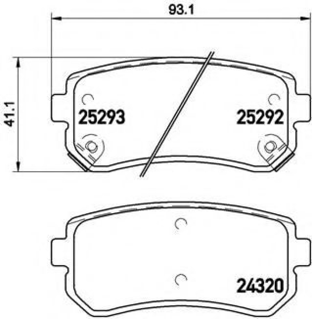 Set placute frana,frana disc HYUNDAI TUCSON (TLE) (2015 - 2016) BREMBO P 30 051 piesa NOUA