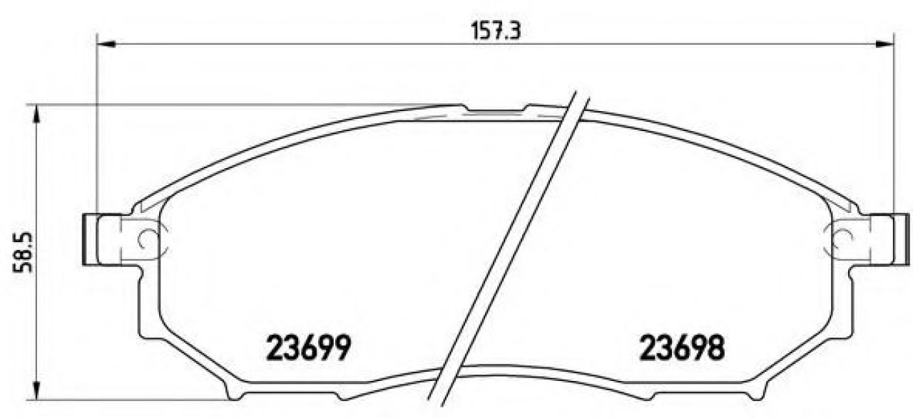 Set placute frana,frana disc INFINITI FX (2002 - 2008) BREMBO P 56 058 piesa NOUA