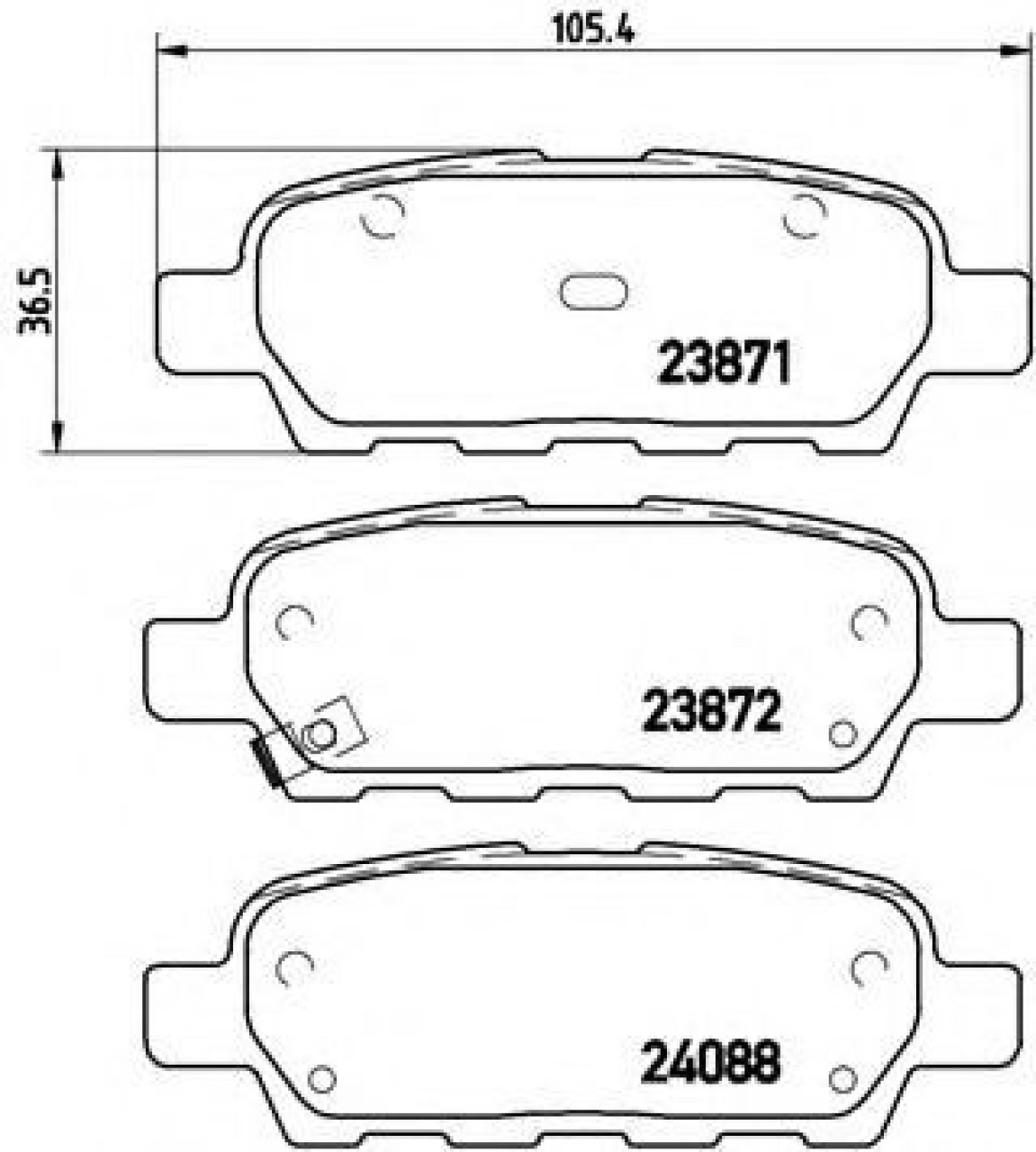Set placute frana,frana disc INFINITI FX (2002 - 2008) BREMBO P 56 046 piesa NOUA