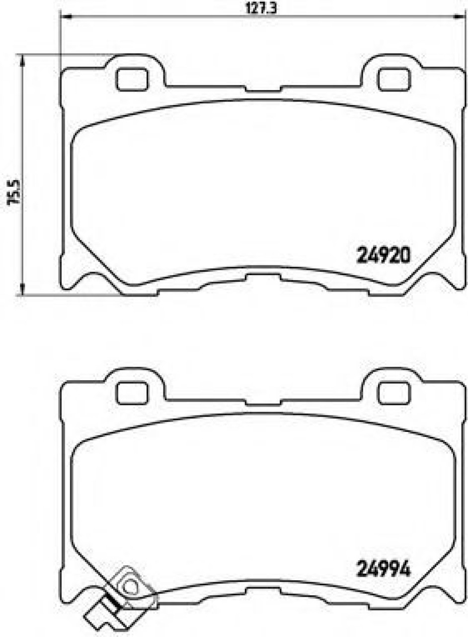 Set placute frana,frana disc INFINITI FX (2008 - 2016) BREMBO P 56 089 piesa NOUA