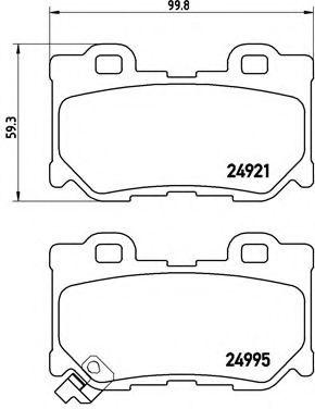 Set placute frana,frana disc INFINITI FX (2008 - 2016) BREMBO P 56 095 piesa NOUA