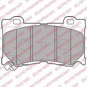 Set placute frana,frana disc INFINITI FX (2008 - 2016) DELPHI LP2156 piesa NOUA