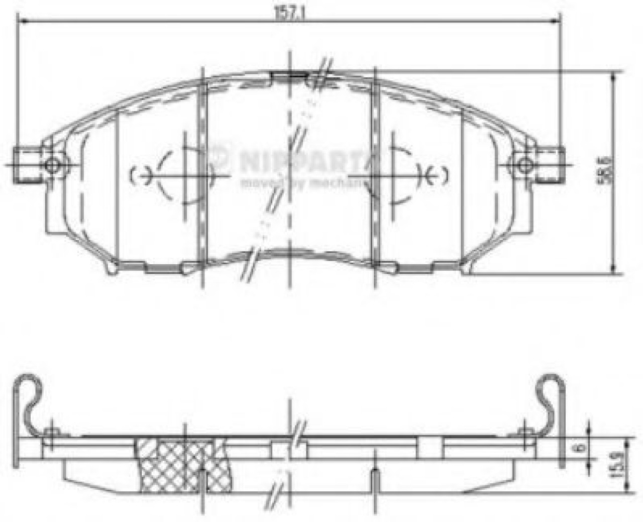 Set placute frana,frana disc INFINITI FX (2008 - 2016) NIPPARTS J3601094 piesa NOUA