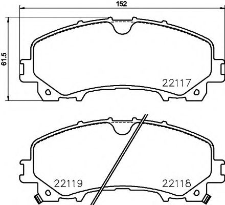Set placute frana,frana disc INFINITI Q50 (2013 - 2016) TEXTAR 2211701 piesa NOUA