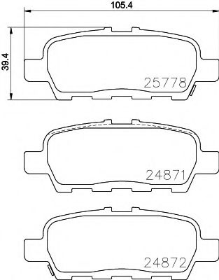 Set placute frana,frana disc INFINITI Q50 (2013 - 2016) TEXTAR 2577801 piesa NOUA