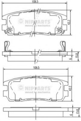 Set placute frana,frana disc ISUZU TROOPER (UB) (1991 - 2000) NIPPARTS J3619001 piesa NOUA