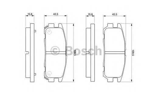 Set placute frana,frana disc ISUZU TROOPER (UB) (1991 - 2000) BOSCH 0 986 424 367 piesa NOUA