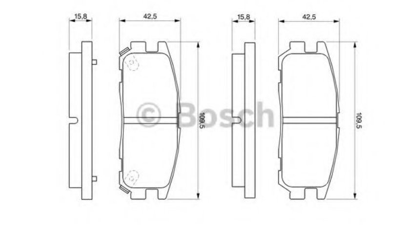 Set placute frana,frana disc ISUZU TROOPER (UB) (1991 - 2000) BOSCH 0 986 424 367 piesa NOUA