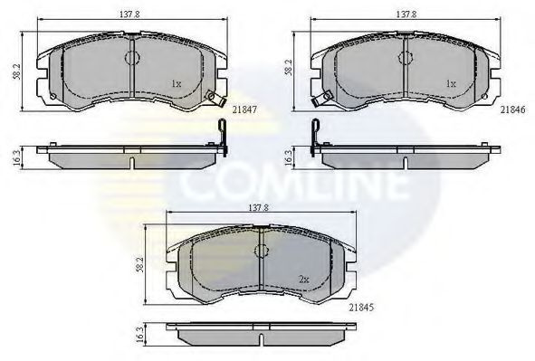 Set placute frana,frana disc ISUZU TROOPER (UB) (1991 - 2000) COMLINE CBP3229 piesa NOUA