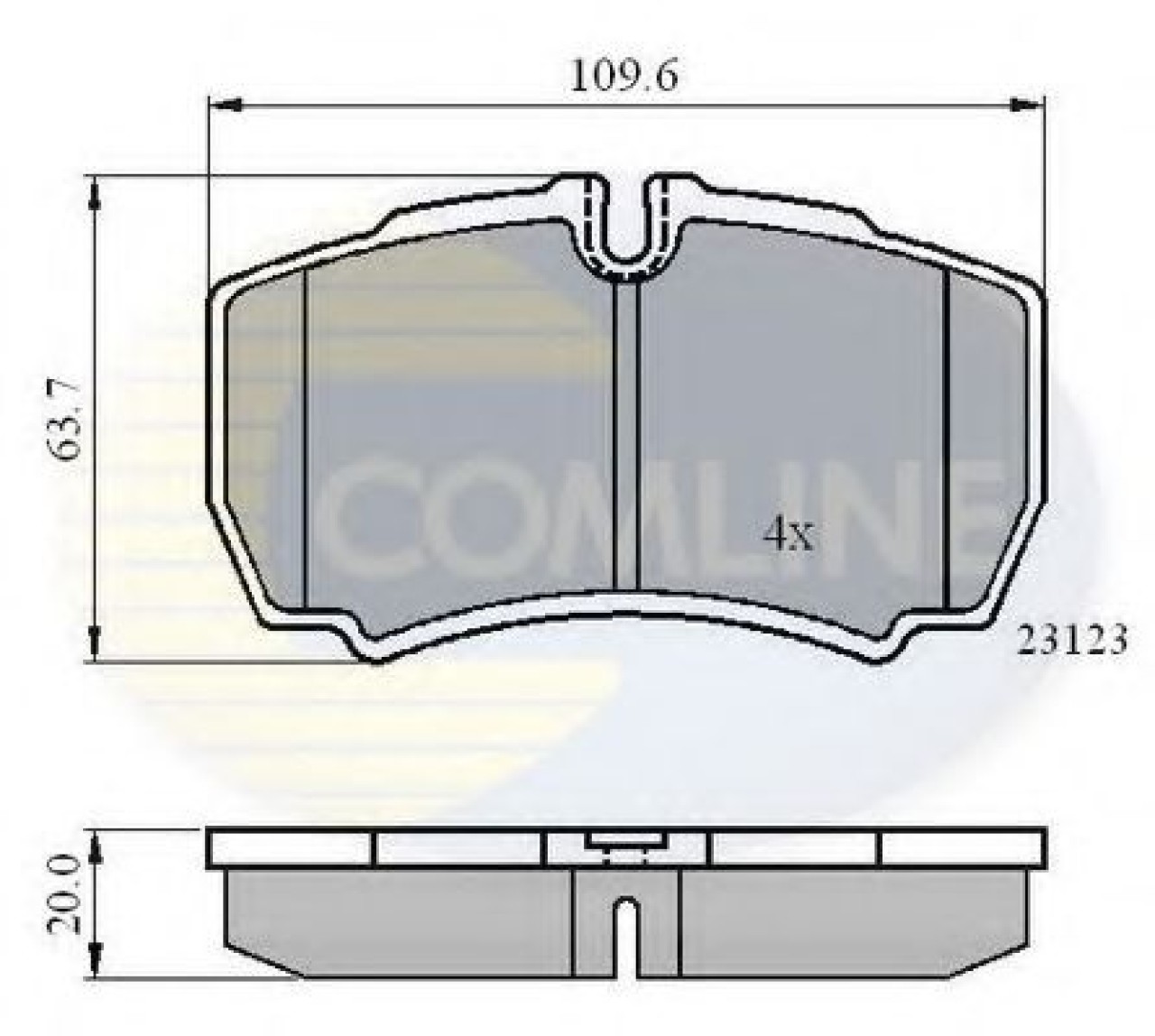 Set placute frana,frana disc IVECO DAILY III bus (1999 - 2006) COMLINE CBP01034 piesa NOUA