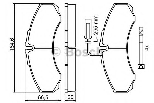 Set placute frana,frana disc IVECO DAILY III platou / sasiu (1999 - 2006) BOSCH 0 986 494 239 piesa NOUA