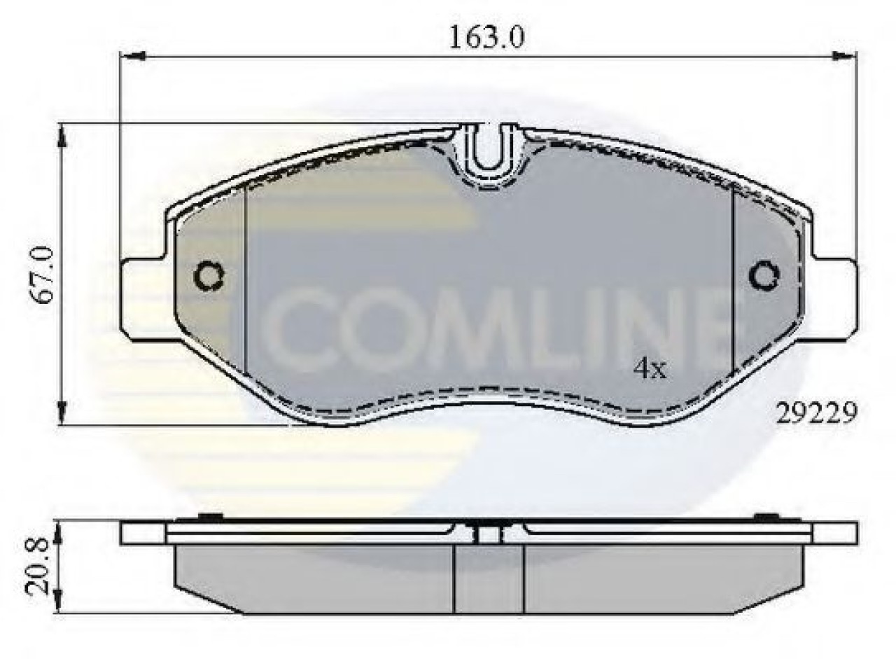 Set placute frana,frana disc IVECO DAILY IV bus (2006 - 2011) COMLINE CBP01616 piesa NOUA
