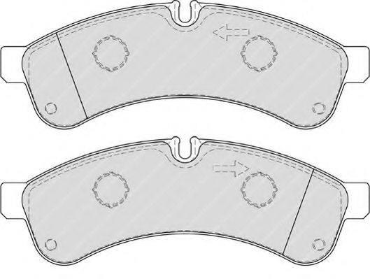 Set placute frana,frana disc IVECO DAILY IV caroserie inchisa/combi (2006 - 2012) FERODO FVR4039 piesa NOUA